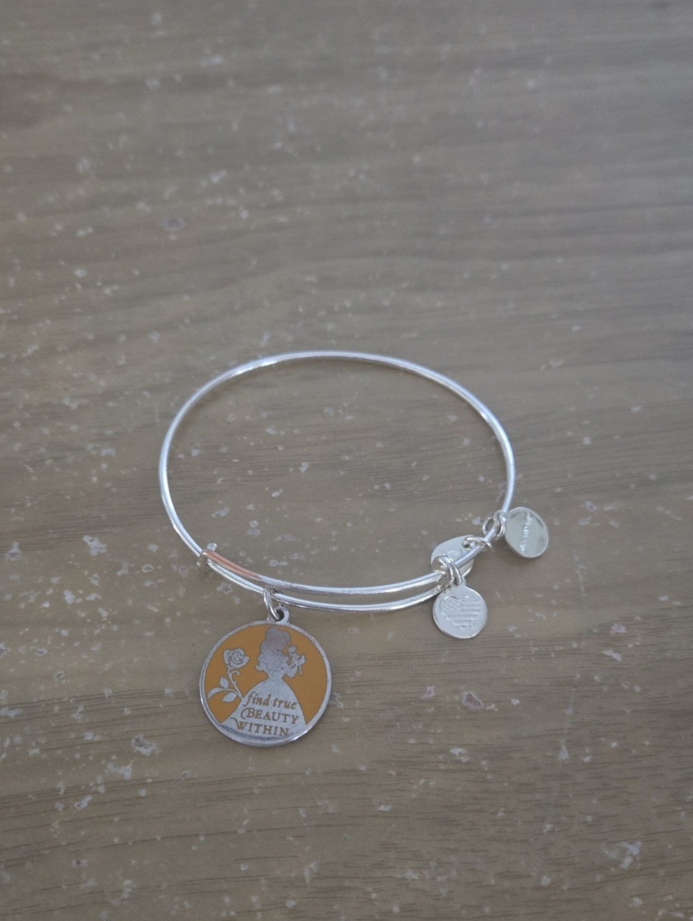 Alex and Ani- Silver Disney's Belle Charm Bangle Bracelet